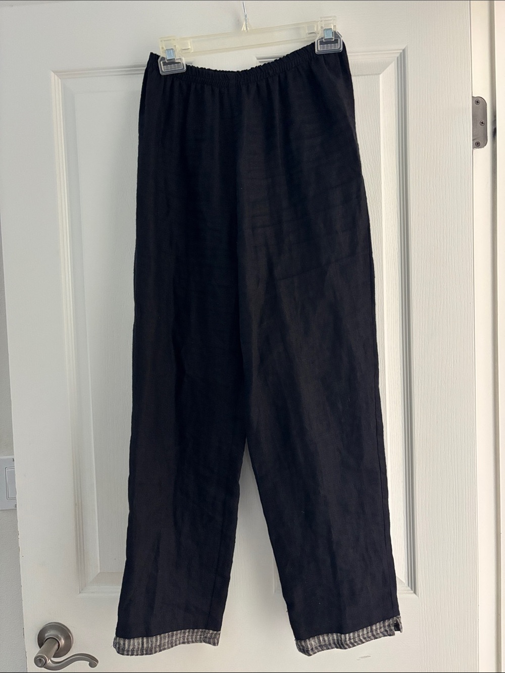 Nanette Keller 100% Linen Elastic-Waist Pants Sz S